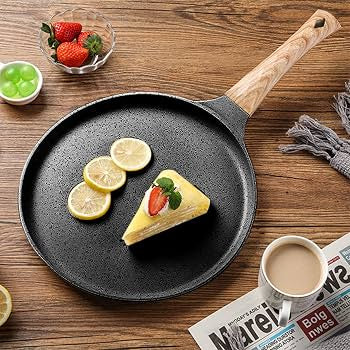 Non Stick Crepe Pan With Handle, Heat Resistant Frying Pan, Household Breakfast Maker Pan
