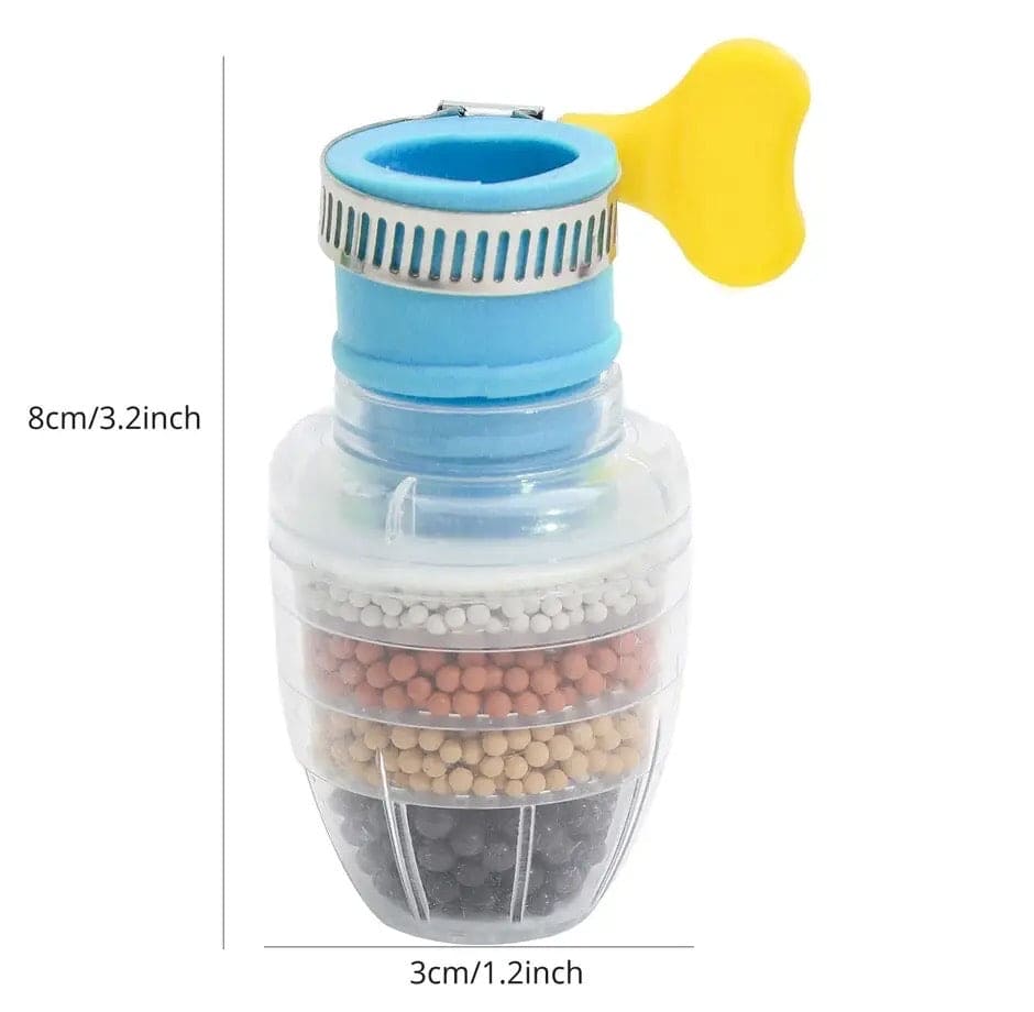 Water Purifier Tap, Water Filter Nozzle, Household Kitchen Home Carbon Faucet, Multi Layer Fine Faucet Filter, 6 Layer Faucet Filter, Universal Kitchen Faucet Water Tap Heads, Anti Spill Water Saving Water Filter for Kitchen Home Bathroom