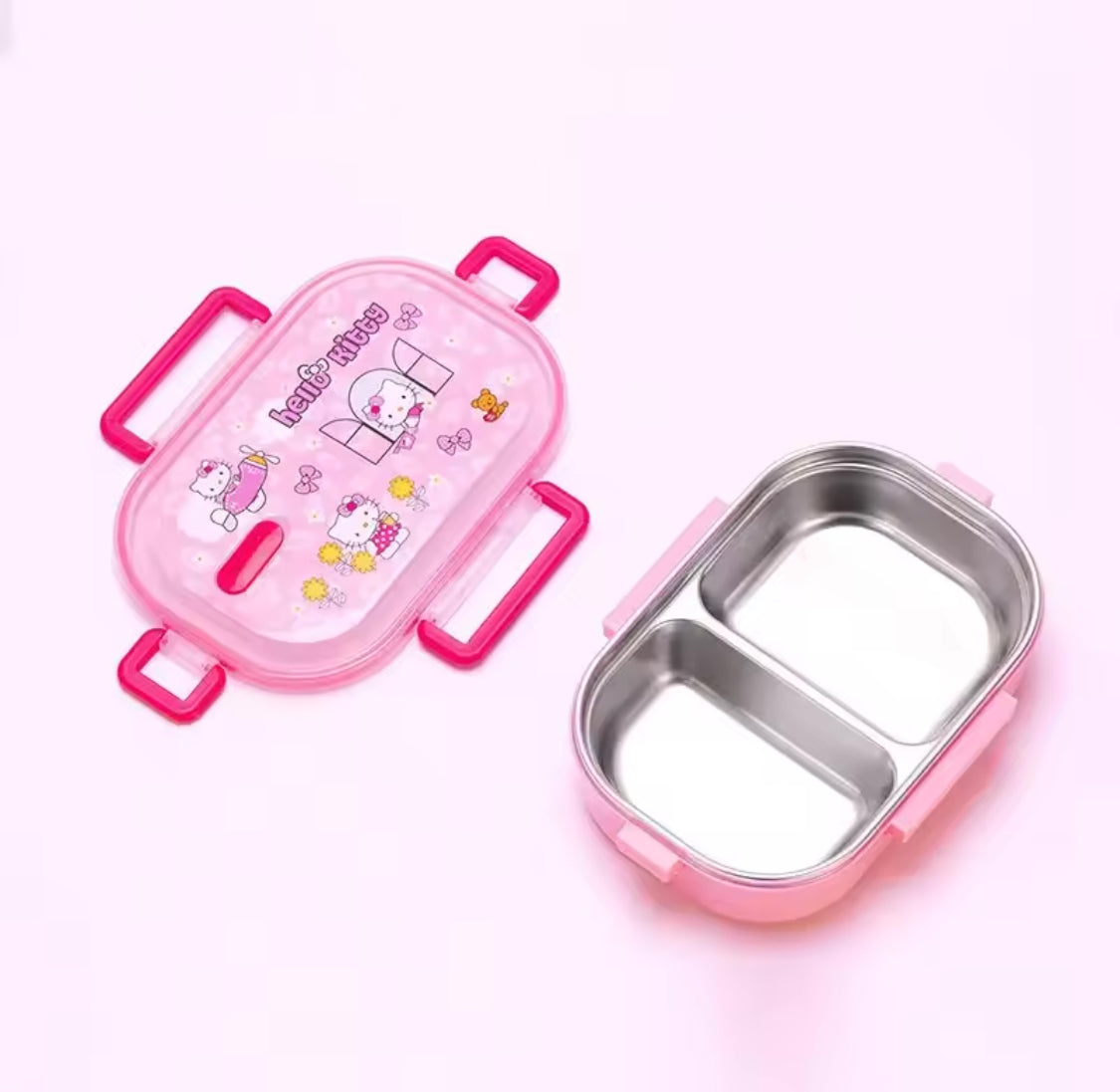 Hello Kitty Stainless Steel Lunch Box, Kawaii Anime Portable Girl Bento Box, Cute Kids Food Picnic Box