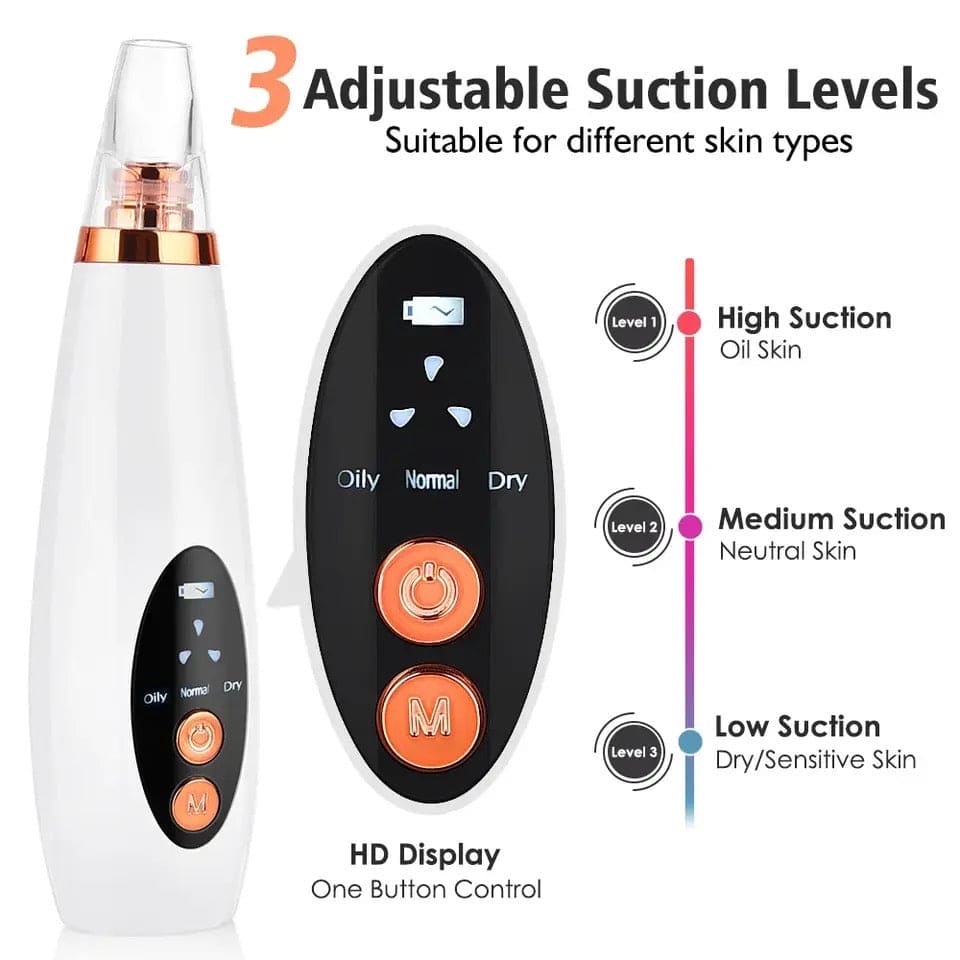 Electric Vacuum Pore Cleaner, 6 In 1 Blackheads Removing Device, Facial Black Spots White Dot Pimple Acne Cleaner, Beauty Extractor Skin Care Tools, Black Point Vacuum Suction Device, USB Rechargeable Bubble Beauty Instrument