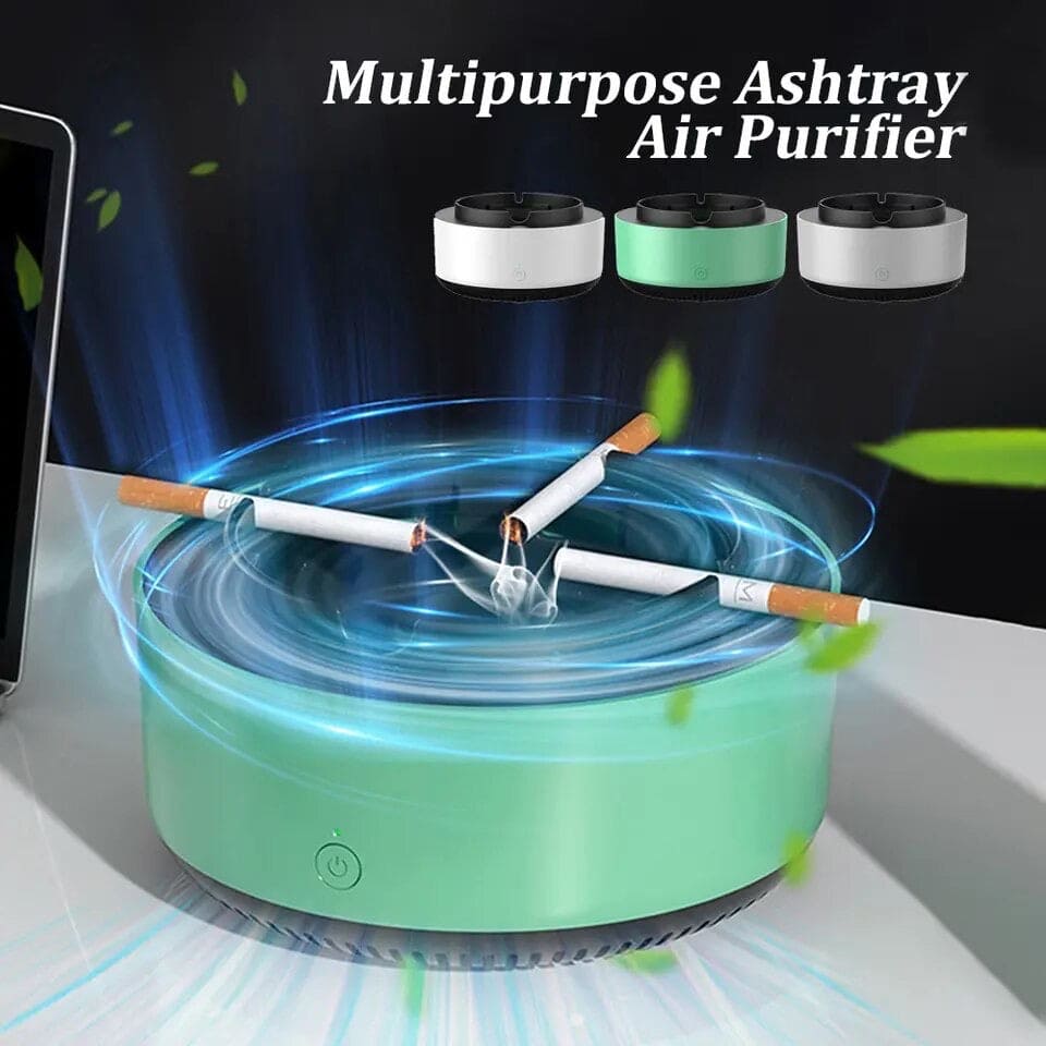 Smart Smoke Ashtray, Smoke Removal Air Purification Ashtray, Automatic Purifier Ashtray, Electronic Intelligent Smoking Gadget, Smoke Suction Ashtray For Home Office And Car, Portable Smoke Grabber for Cigarettes