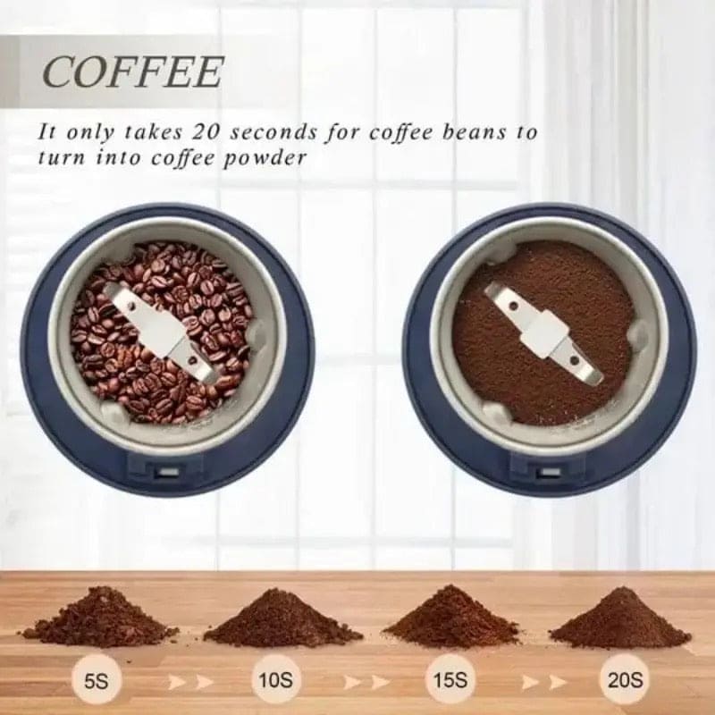 Friendly Kitchen Grinder, Electric Semi Automatic Grinder, 200W Powerful Spice Crusher, Portable Multifunctional Grinder, Stainless Steel Nut Electric Coffee Grinder, Household Powder Grinding Machine