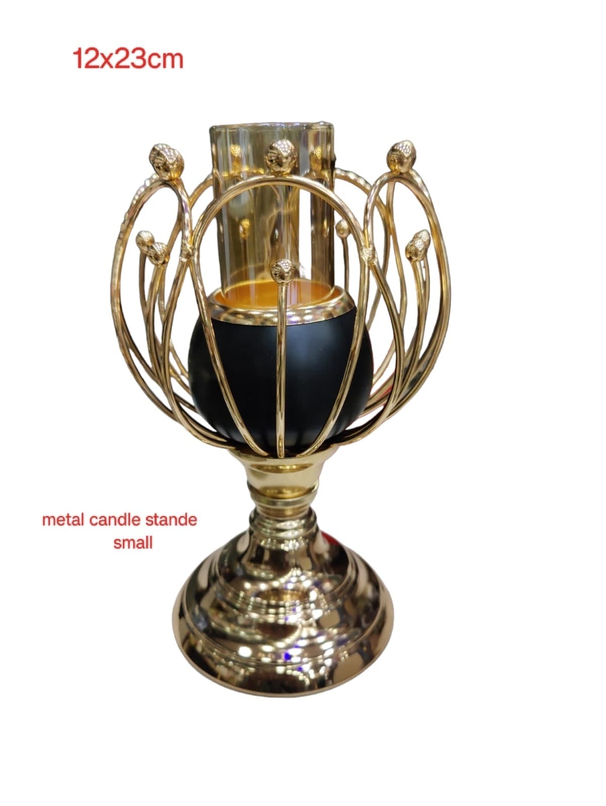 Eleanor Caged Candle Holder, Classical Iron Candle Holder With Stand, Gold Lantern Metal Candlestick, Nordic Home Decor Wrought Iron Candle Holder, Metal Candlestick Wedding Bedroom Table Decoration