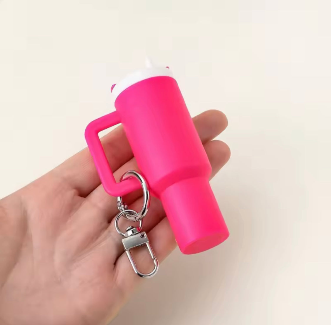 Mini Stanley Accessories Holder Keychain, Cute Tumbler Cup Handle Decoration, Mini Tumbler Lip Balm And Accessories Holder, Cute Mini Tumbler Storage Case