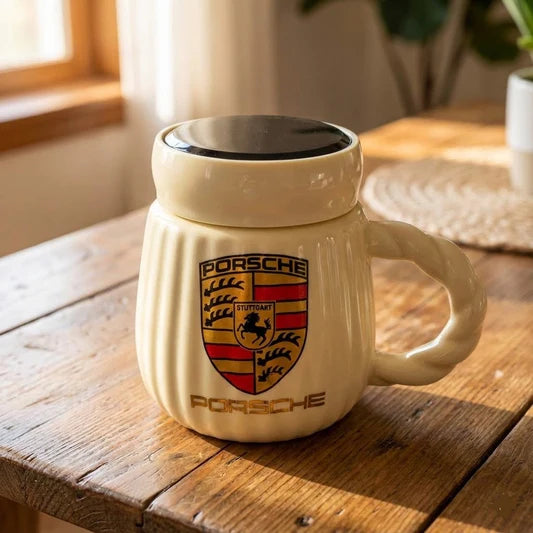 Ceramic Coffee Mug With Sports Car Logo, Ceramic Cup (1 Pc)