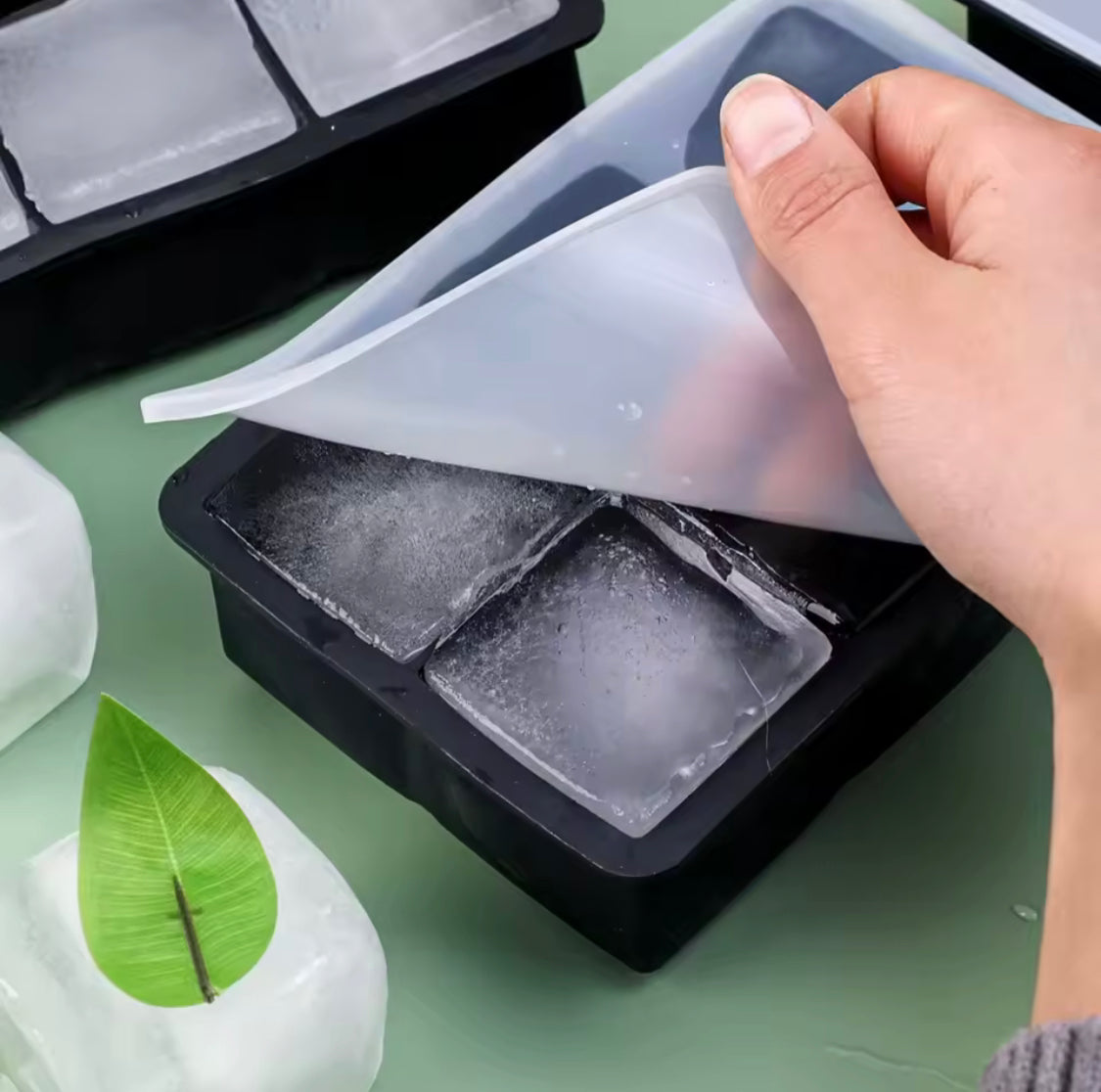 8 Grid Silicone Ice Mold, Easy Release Ice Tray, Creative Ice Cube Mold, Rectangle Shape Ice Maker Ice Cube Tray