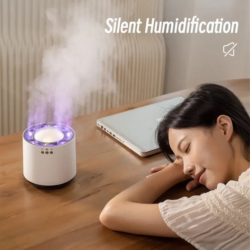 6 Nozzle Dynamic Humidifier, Mist Air Humidifier with Colorful LED Light, Home RGB Led Light Aroma Diffuser