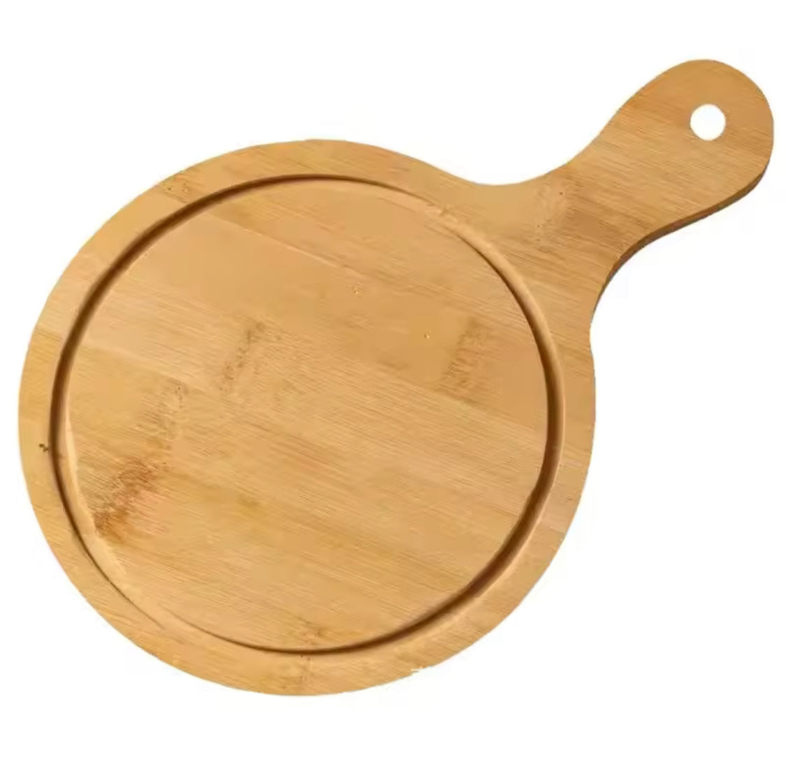 Wooden Pizza Paddle Serving Board, Eco Friendly Wood Serving Plate, Multipurpose Food Snack Steak Bread Tray, Decorative Kitchen Dining Table Dish, Kitchen Tools Accessories