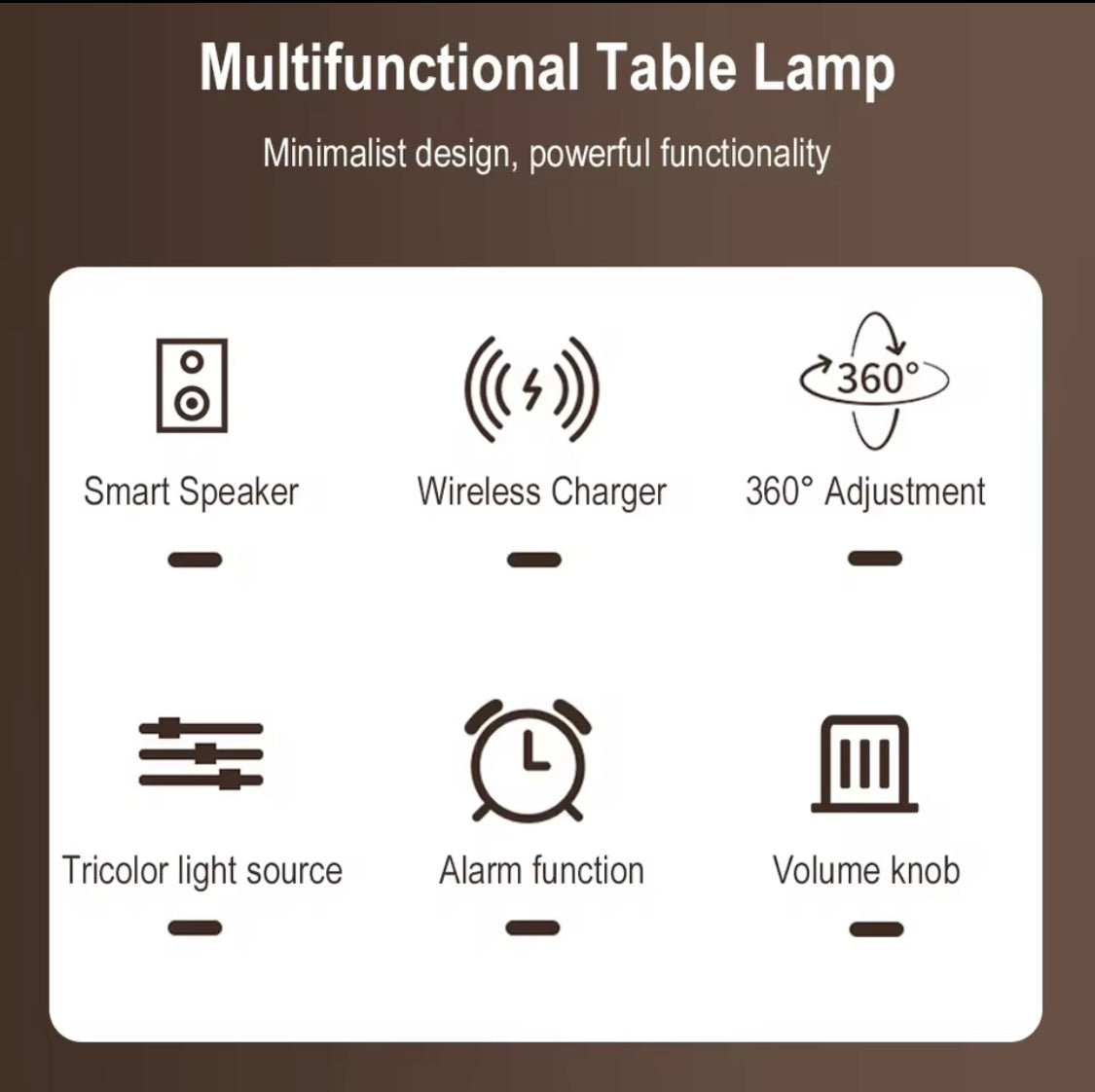 4 In 1 Smart LED Table Lamp, Wireless Lamp With Charging Pad, Adjustable LED Lamp With Bluetooth Speaker And Clock