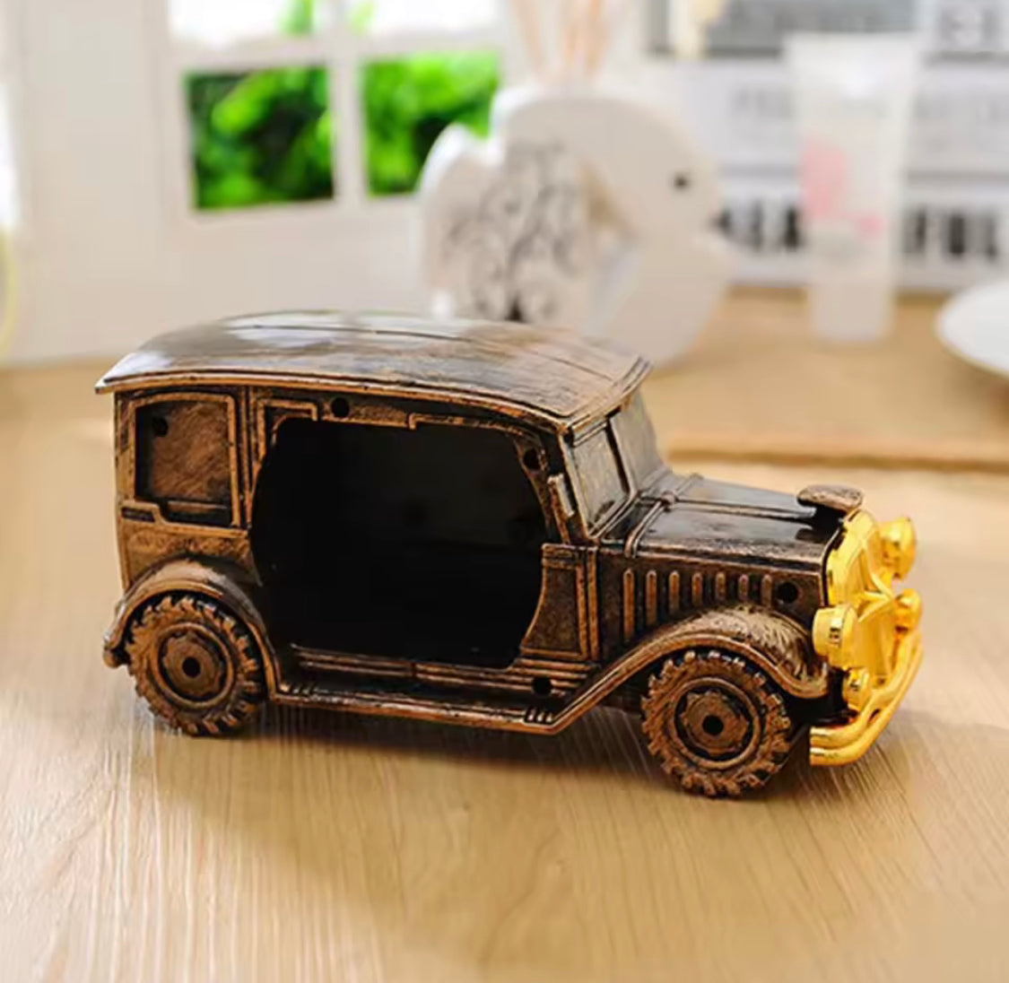 Retro Nostalgic Car Alarm Clock, Antique Engine Design Table Desk Decor, Antique Unique Classic Car Bedside Clock, Nostalgic Child Alarm Clock, Desktop Decor
