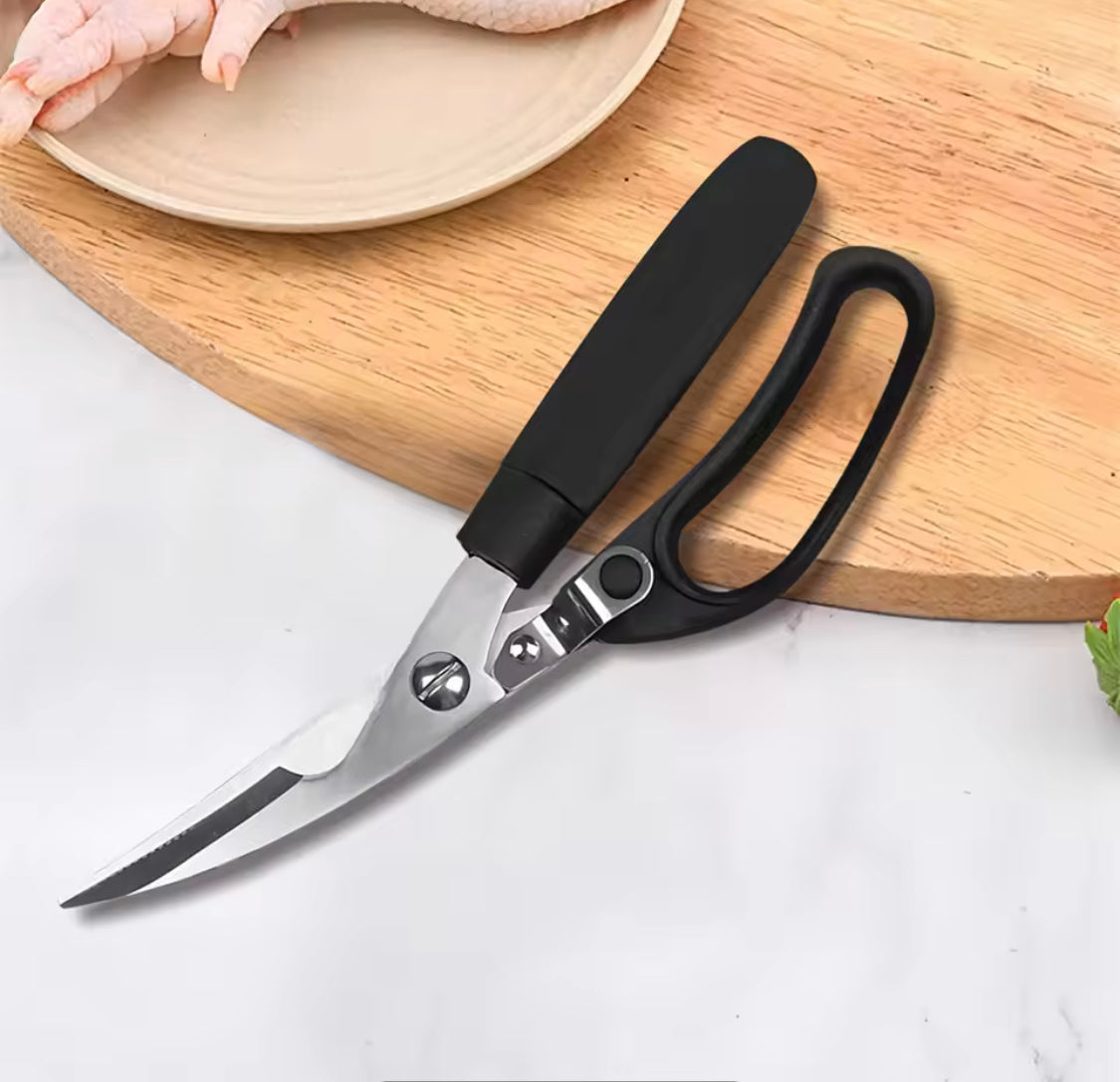 Effort Saving Spring Kitchen Shears, Multifunctional Meat Scissors, Heavy Duty Meat Poultry, Kitchen Cutting Tool