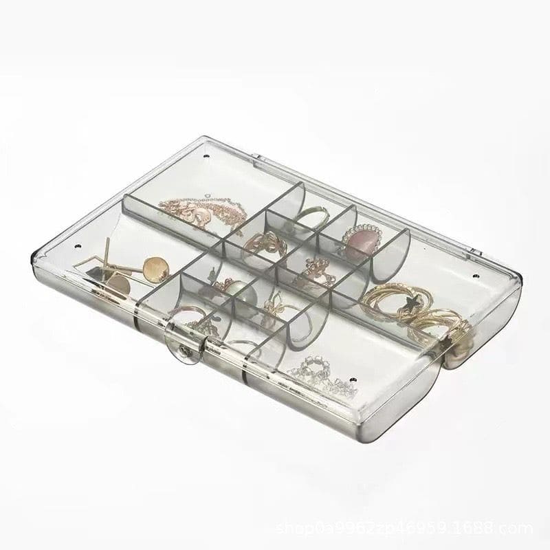 Acrylic Jewellery Divider, Transparent Jewelry Organizer, Multi Compartment Jewellery Cosmetic Container, Multipurpose Household Supplies Organizer Box, Clear Cosmetic And Jewelry Organizer Box