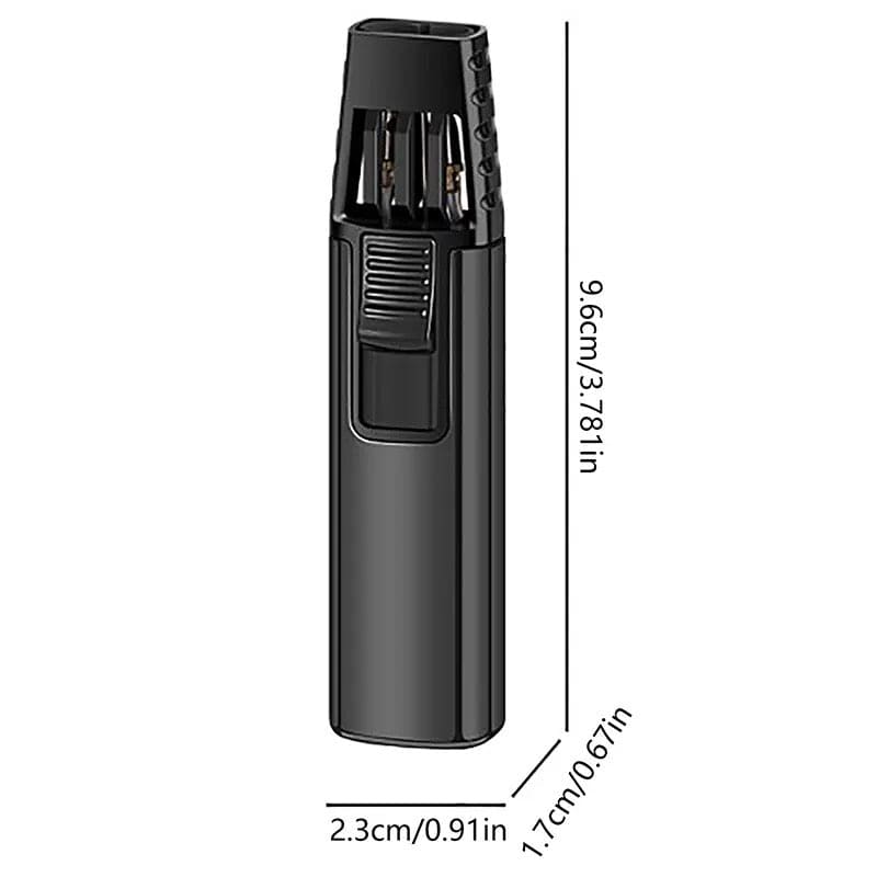 Dual Flush Torch Lighter, Jet Flame Lighter, Portable Double Nozzle Windproof Lighter, Smoking Cigar Torch Lighter, Kitchen Igniter Lighter, Turbo Kitchen BBQ Baking Camping Tools