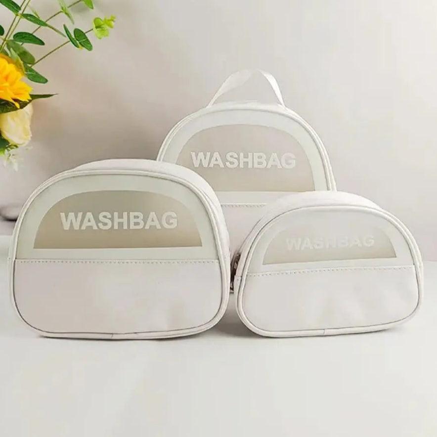 Set Of 3 Travel Waterproof Cosmetic Bag, Portable Transparent Makeup Bag, Multipurpose Women Cosmetic Bag, PVC Waterproof Handbags, Travel Toiletry Washbag With Zipper
