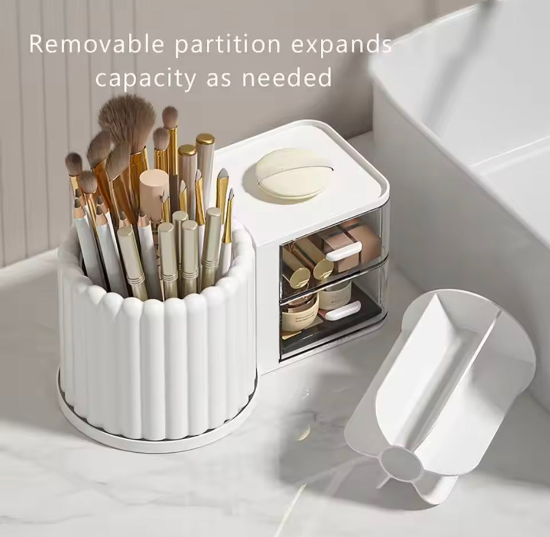 Multipurpose Drawer Cosmetic Storage Box, Multifunctional Pen Pencil Holder, Large Capacity Makeup Organizer