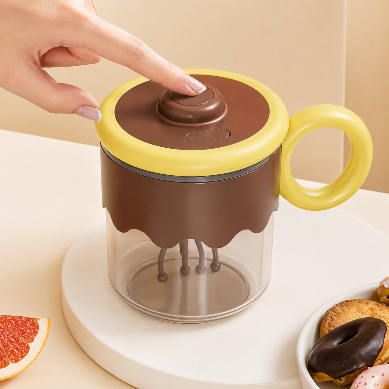 Smart Electric Self Mixing Mug With Handle, Automatic Self Stirring Coffee Mug, Portable Automatic Stirring Cup, Rechargeable Automatic Beverage Mixing Mug