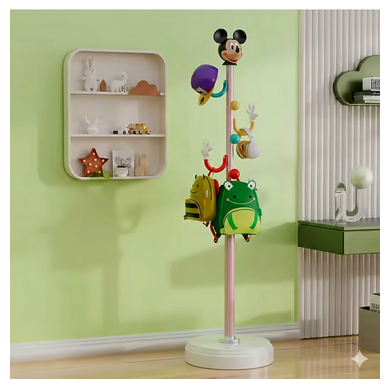 Mickey Mouse Hanging Clothes Rack, Kids Room Corner Hanging Rack, Space Saving Metal Stand Rack