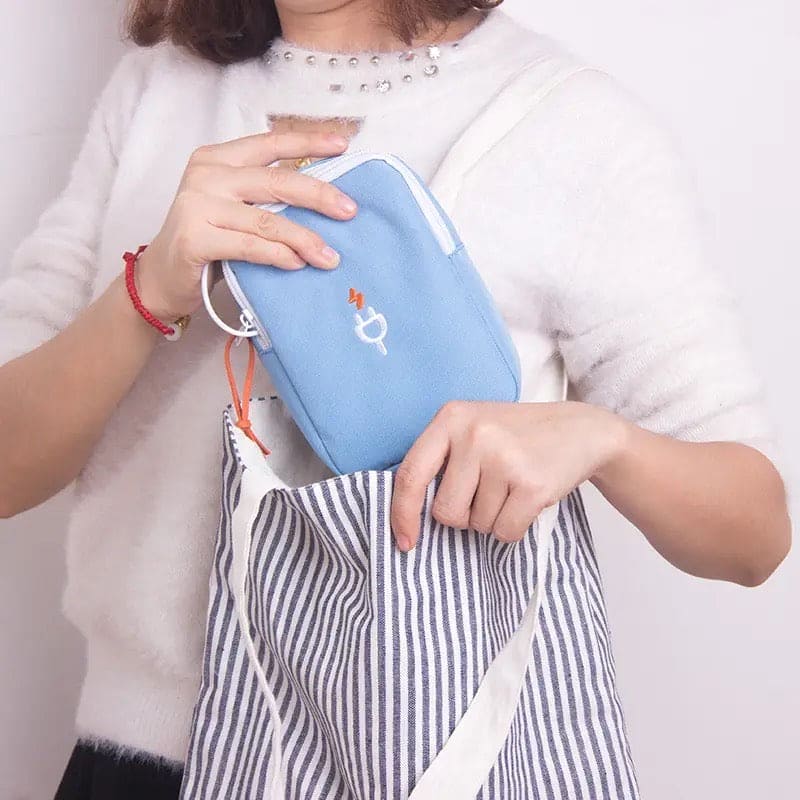 Gadget Organizer Bag, Portable Power Bank Pouch, Travel Digital Electronics Storage Bag, Multipurpose Storage Carrying Case Pouch, Waterproof Travel Cord Organizer Case