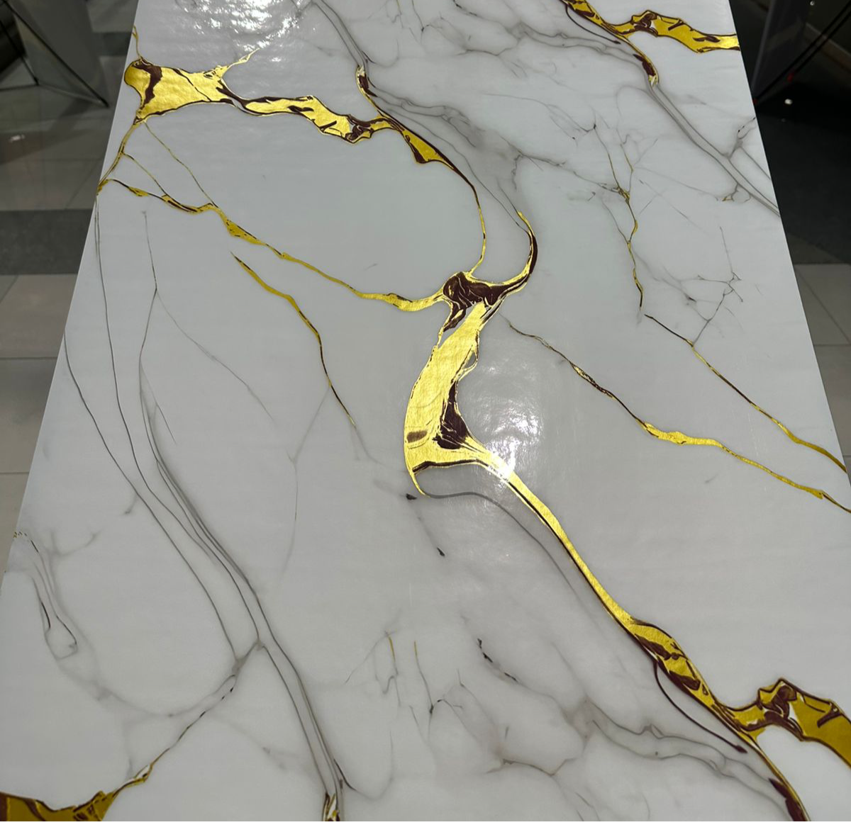 Waterproof UV Marble Sheet, Self Adhesive KSE Walls Sticker, Kitchen Cabinets Countertop Wallpaper