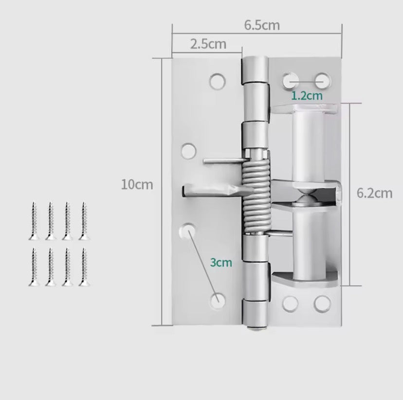 Automatic Self Closing Door Hinge, Heavy Duty Adjustable Door Hinge, Stainless Steel Spring Loaded Hinge, Premium Auto Close Door Hinge