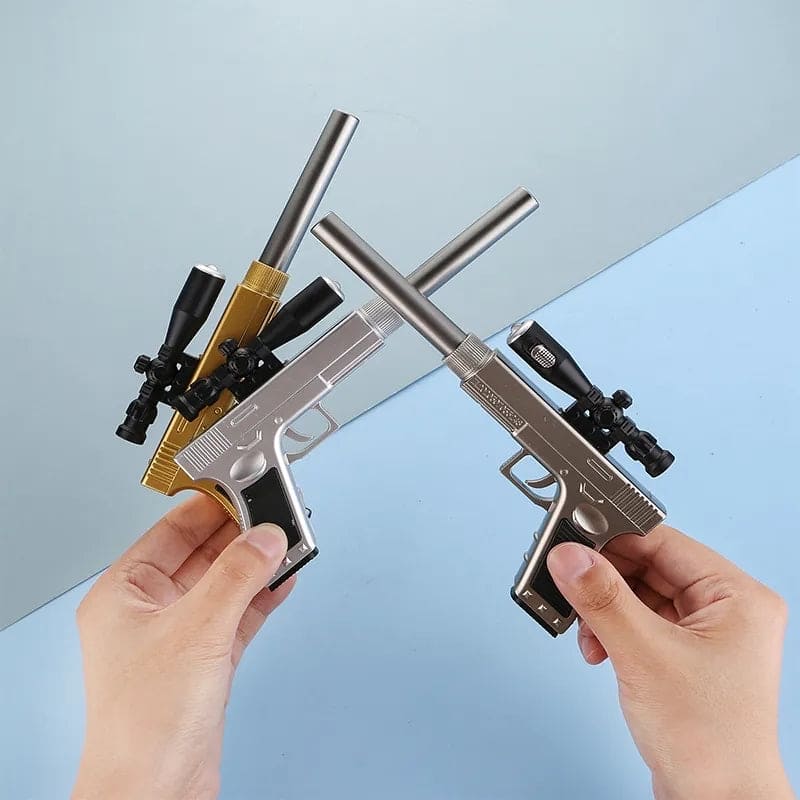 Pistol Shape Gel Pen, Creative Gun Shape Gel Pen Light, ED Weapon Gel Pen, Refill Pen, Stationery School Supplies, Gun Toy Gel Pen, Sniper Rifle Gel Pen for School Student Writing Kids