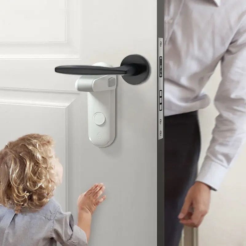 Door Lever Lock, Baby Paradise Door Lock Stopper, Simple Door Security Lock, Childproofing Door Knob Lock, Pet Room Door Handle Lock, Anti Child Opening Device