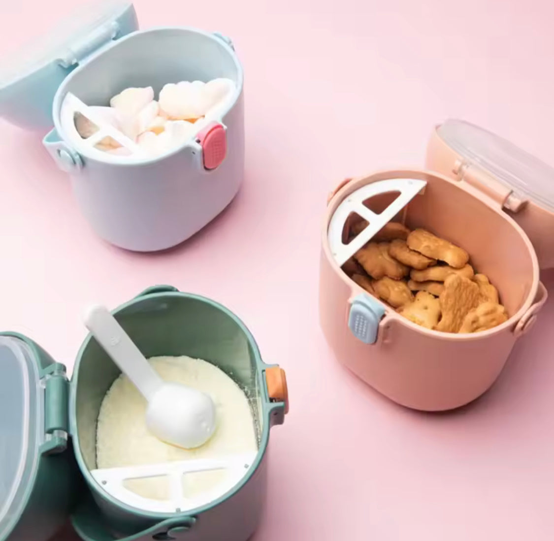 Baby Milk Powder Container With Spoon, Portable Baby Food Storage Box, Newborn Toddler Snack Box, Baby Essentials Baby Milk Powder Container With Spoon, Portable Baby Food Storage Box, Newborn Toddler Snack Box, Baby Essentials