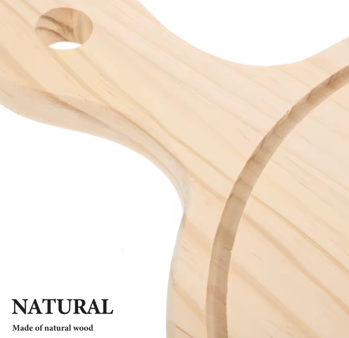 Wooden Pizza Paddle Serving Board, Eco Friendly Wood Serving Plate, Multipurpose Food Snack Steak Bread Tray, Decorative Kitchen Dining Table Dish, Kitchen Tools Accessories