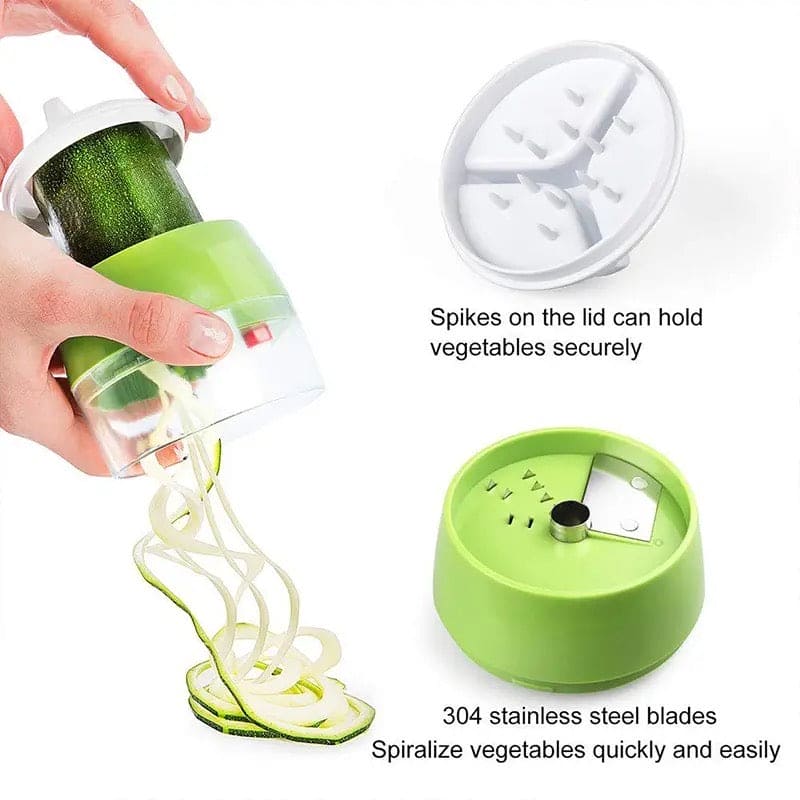 Spiralizer Vegetable Cutter, Spiral Blade Cutter, Kitchen Pasta Noodle Spaghetti Maker, Vegetable Fruit Spiral Slicer Salad Tool, Adjustable Grater Coil Slicer Kitchen Tools, 3 In 1 Adjustable Spiral Grater Cutter, Pasta Spaghetti Zucchini Noodle Maker