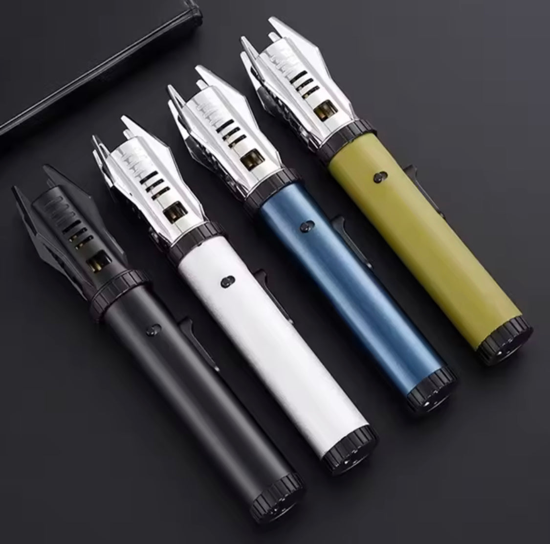 Refillable Cigar Torch Lighter, Kitchen Flame Ignition Lighter, Refillable Jet Turbo Gas Lighter, Cigar Cigarettes Lighters, BBQ Candle Baking Inflatable Storm Flame Smoking Gadget