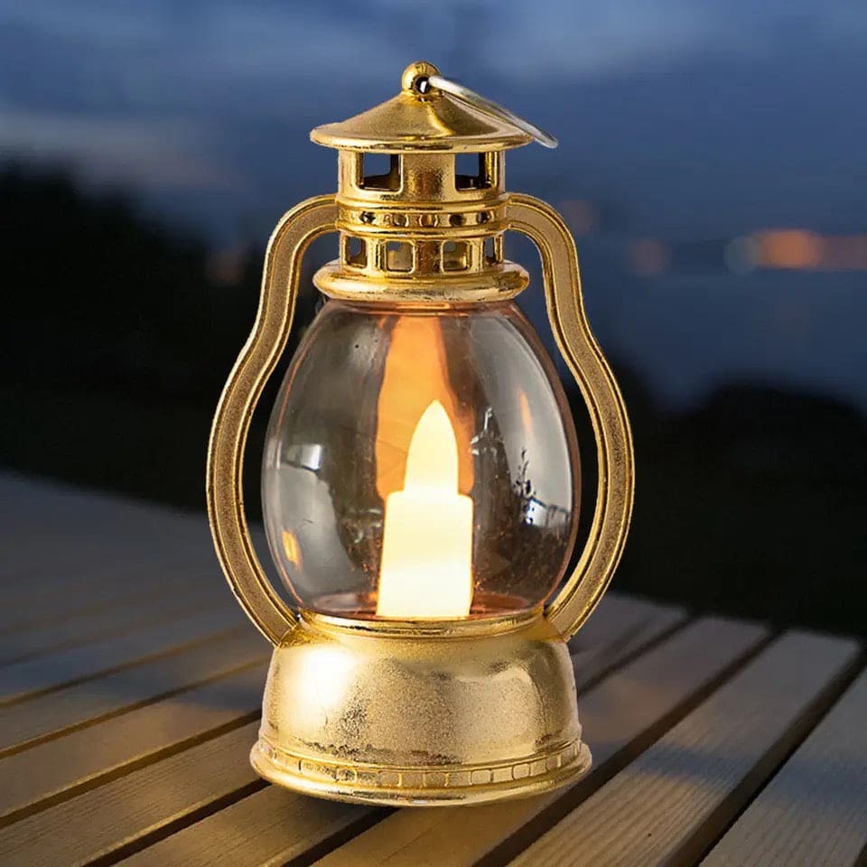 Mini Lantern Lamp, Kerosene Retro Oil Lamp, Flameless LED Lamp, Electronic Candle Light, Smokeless Portable Hanging Lantern, Electronic Candle Craft Horse Light, Wind Light Candle, Wedding Arrangement Atmosphere Light