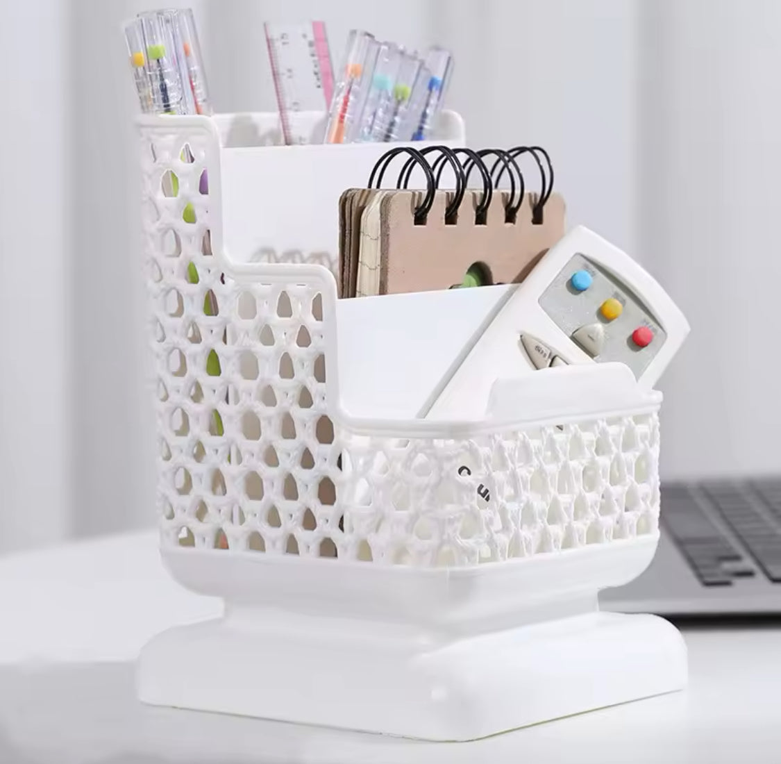 3 Step Stationery Desktop Organizer, Desktop Office Penholder Organizer, Stationery Desk Organizer