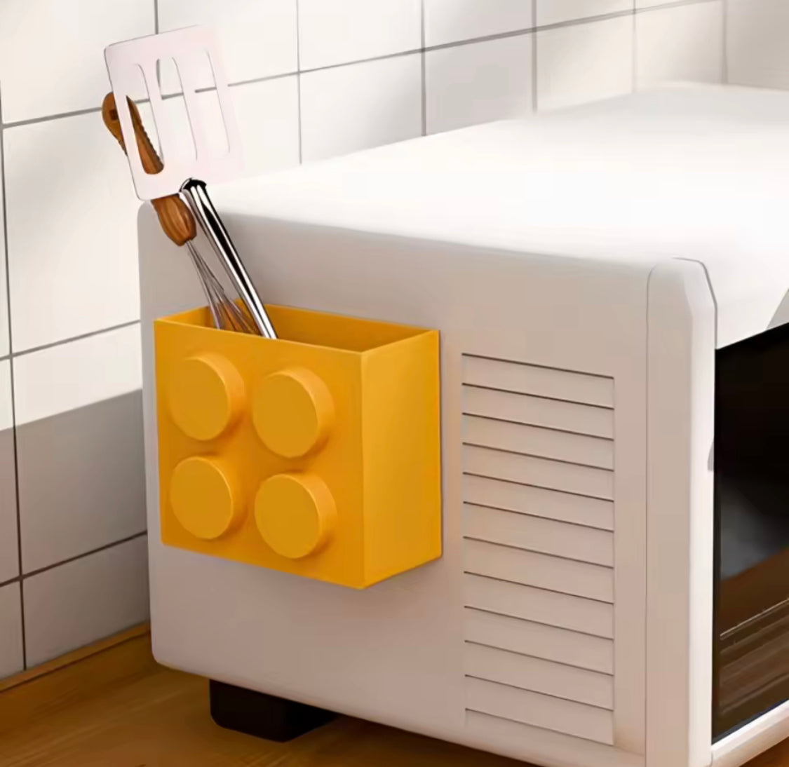 Wall Mounted Building Blocks Sticking Holder, Refrigerator Door Shelf Organizer, Kitchen Fridge Accessories Organizer