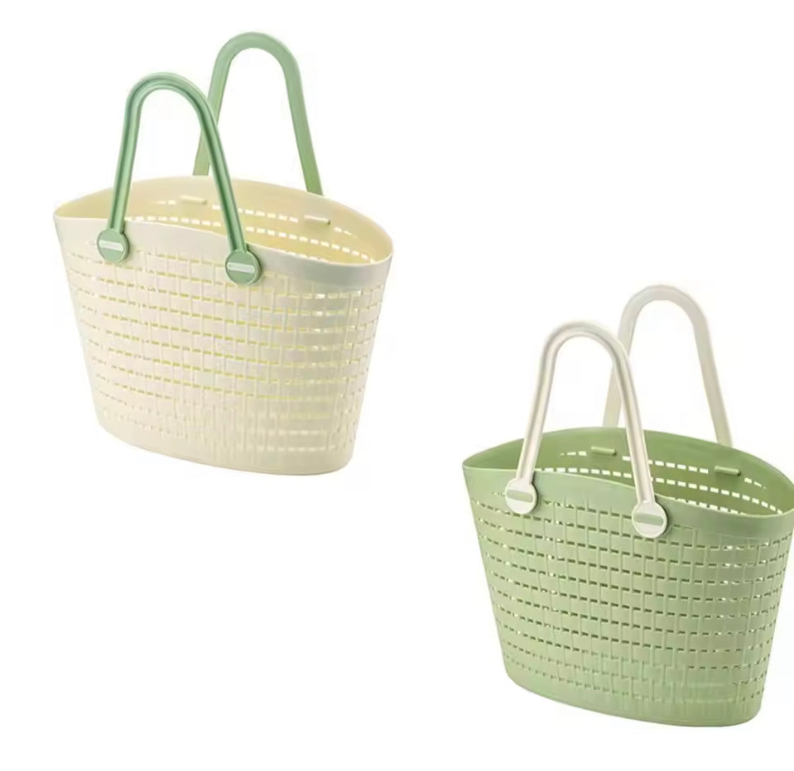 Portable Handheld Picnic Basket, Handheld Kitchen Grocery Basket, Multipurpose Laundry Basket, Creative Hollow Out Shower Basket