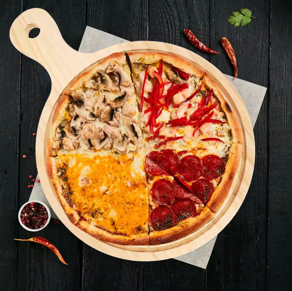 Wooden Pizza Paddle Serving Board, Eco Friendly Wood Serving Plate, Multipurpose Food Snack Steak Bread Tray, Decorative Kitchen Dining Table Dish, Kitchen Tools Accessories