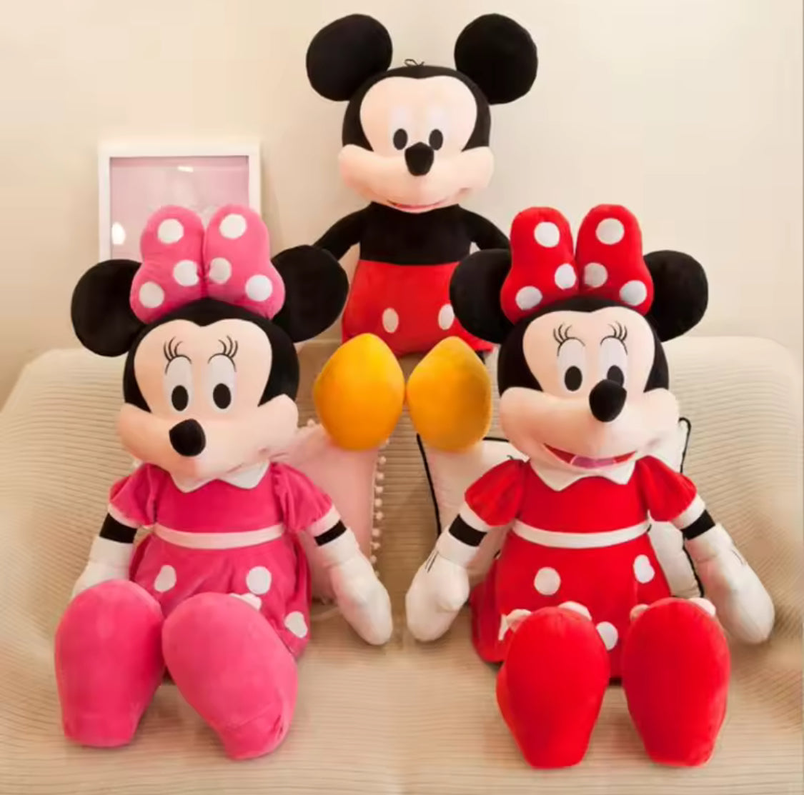 Disney Minnie Mouse Plush Toy, Kids Anime Cute Dolls Pillow, Kids Soft Plush Toy