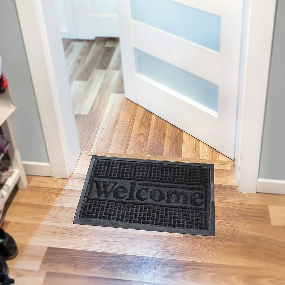 Anti Slip Welcome Doormat, Indoor And Outdoor Washable Floor Mat, Footprints Welcome Mat, Anti Slip Outdoor Entrance Mat