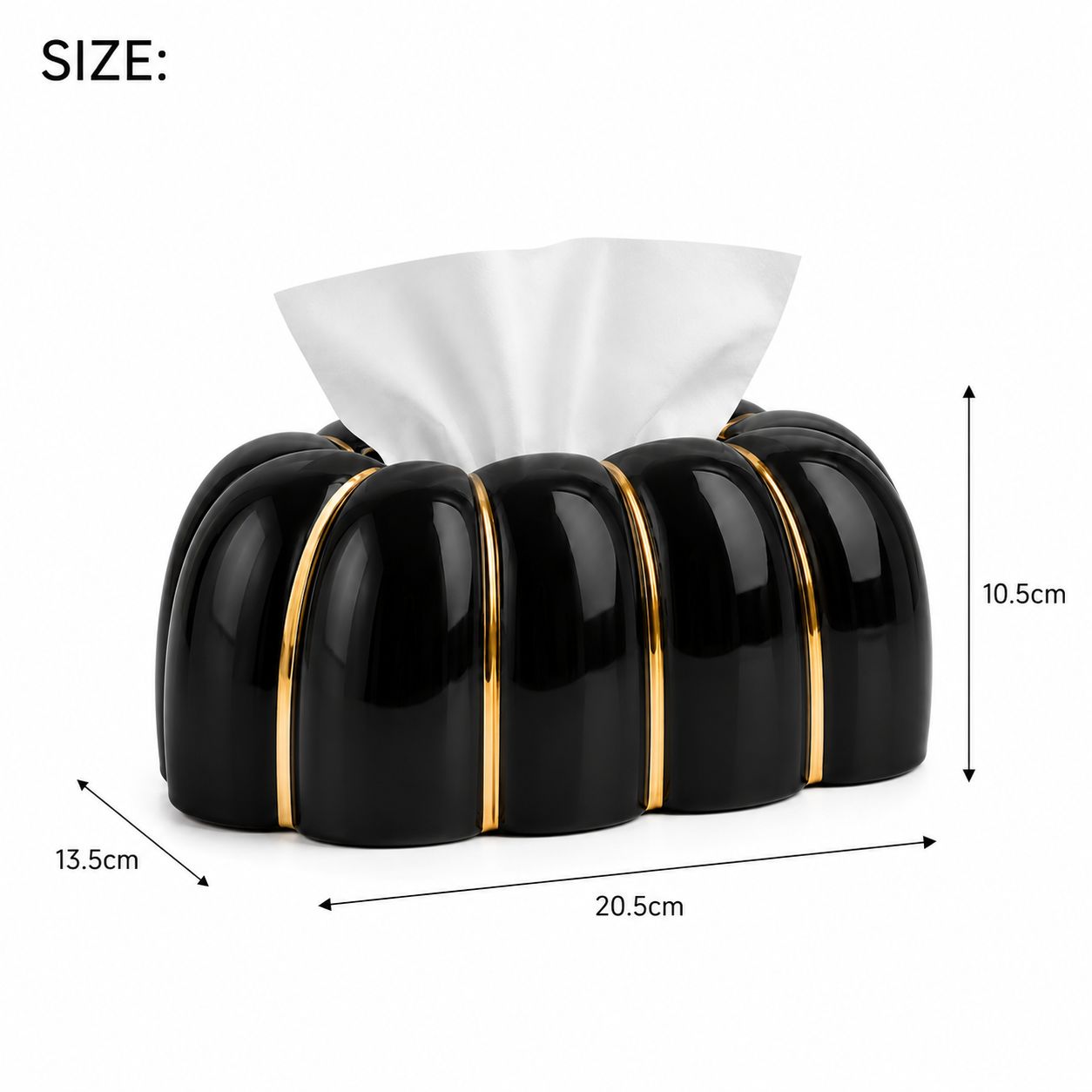 Decorative Ceramic Tissue Box, Premium Tabletop Tissue Box, Home Décor Tissue Box, Luxury Vanity Tissue Box