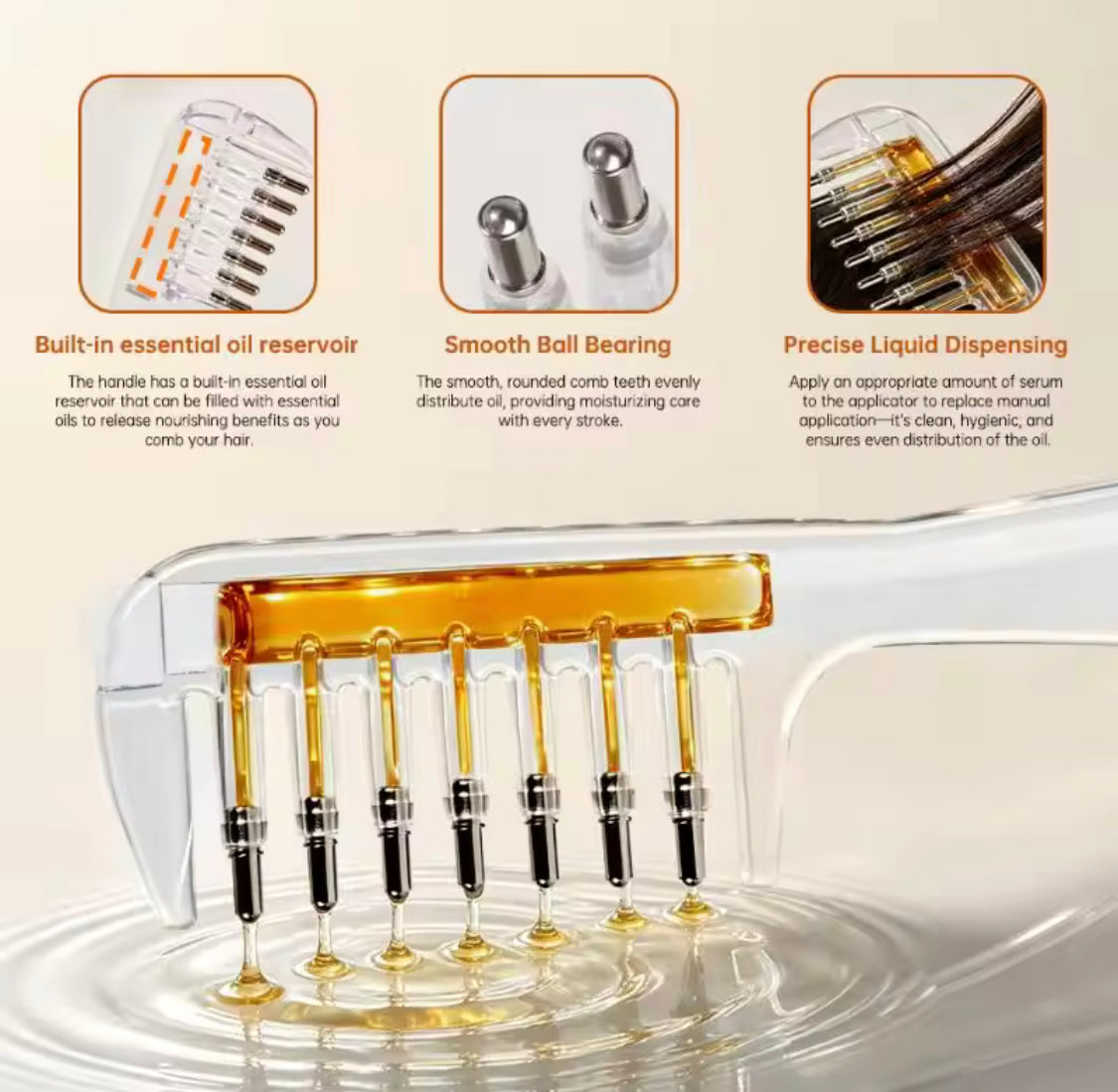 Transparent Hair Scalp Applicator Comb, Manual Scalp Stimulator, Hair Growth Scalp Massage Comb, Deep Scalp Massage Tool