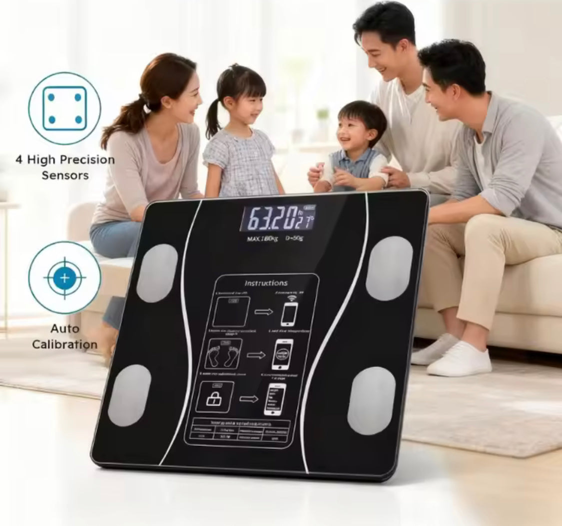 USB Charging Body Fat Scale With Bluetooth App, Smart Wireless Digital Weight Scale, Body Composition Analyzer Testing Scale