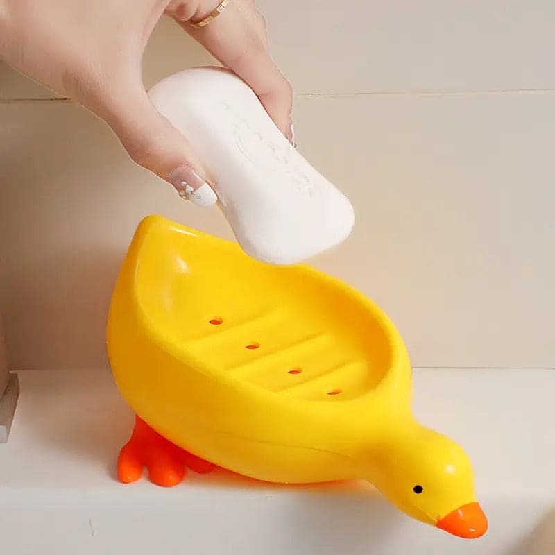 Soap Dispenser Kids Soap Dish Duck Shaped Accessory Set
