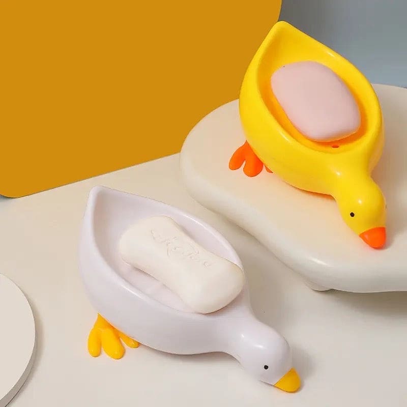 Little Duck Soap Holder, Cute Soap Drying Rack, Kitchen Bathroom Shelf Floor Type Soap Holder, Portable Countertop Soap Organizer, Soap Case for Shower Bathroom Kitchen
