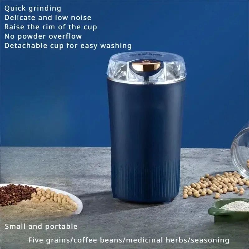 Friendly Kitchen Grinder, Electric Semi Automatic Grinder, 200W Powerful Spice Crusher, Portable Multifunctional Grinder, Stainless Steel Nut Electric Coffee Grinder, Household Powder Grinding Machine