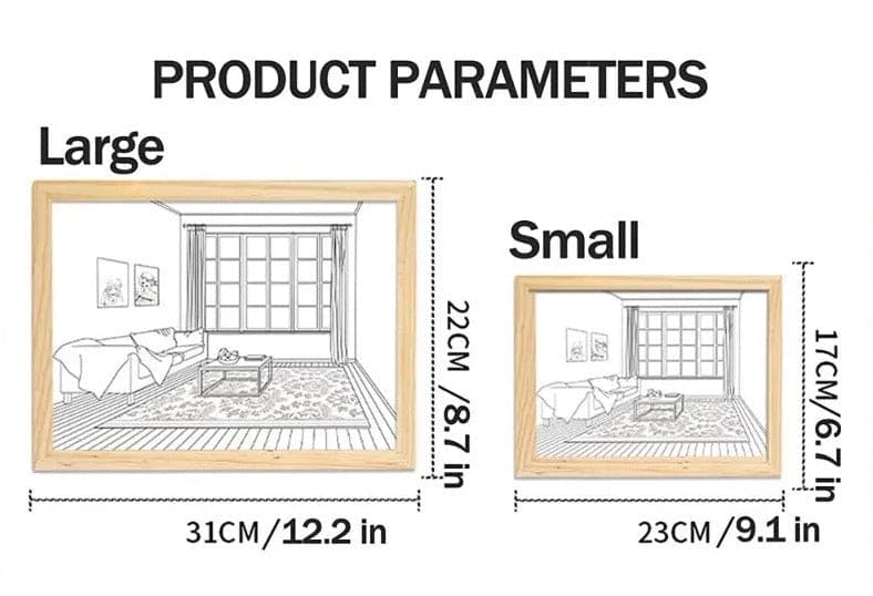 Sunshine Art Painting Frame, LED Shadow Painting Frame, Creative Tabletop Decor Photo Frame, light painting painting Light and Shadow Glowing Frame, Creative Artistic Shadow Painting, 3 Color Luminous Wall Art Decoration, Wooden Light Hollow Photo Frame