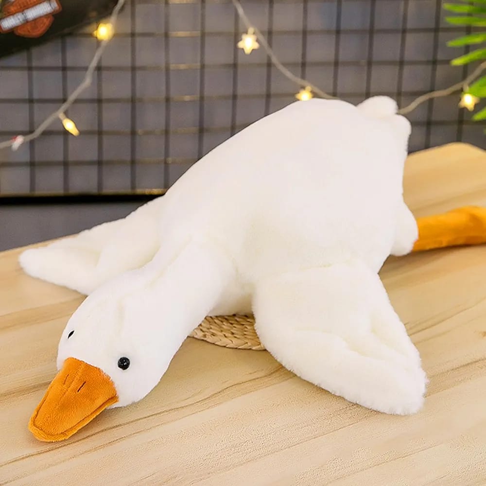 Cute Duck Pillow Cushion, White Goose Plush Toy, Super Soft Stuffed Pillow