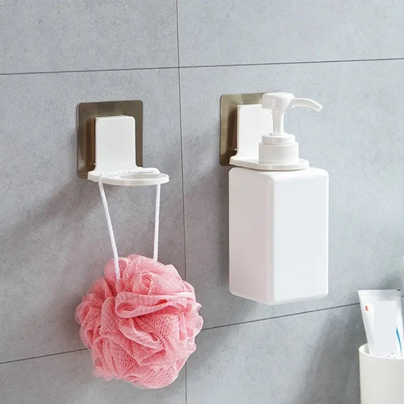Set of Shampoo Hook, Multi Use Storage Hook, Self Adhesive Home Storage Hook, Multifunction Bottle Hanger, Wall Mounted Rack Hook, Bathroom Shower Gel Hook, Kitchen Liquid Soap Holder Rack