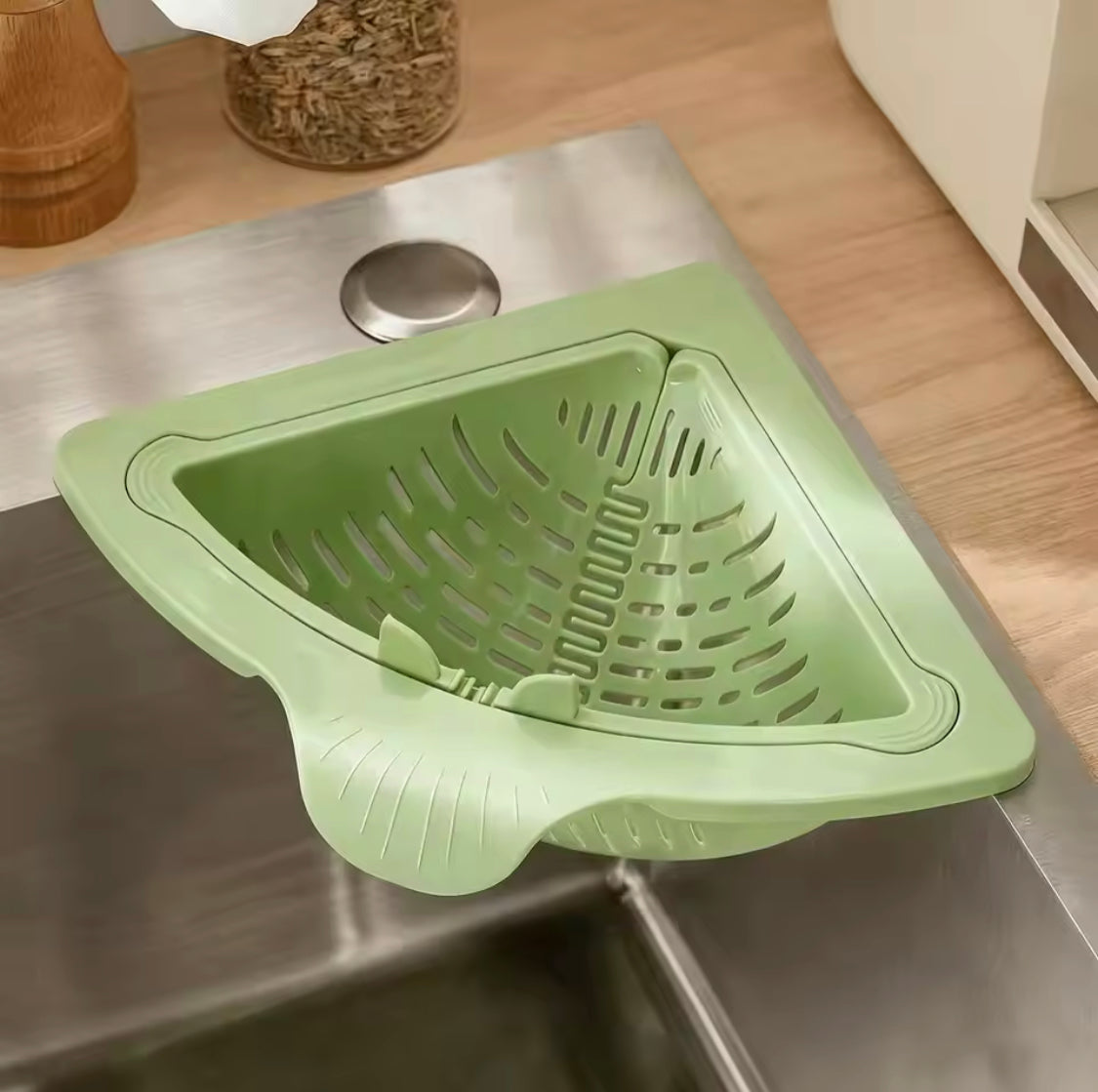Magnetic Drain Filter Basket, Sink Corner Rack Strainer, Detachable Sink Filter Basket, Food Waste Collector Basket