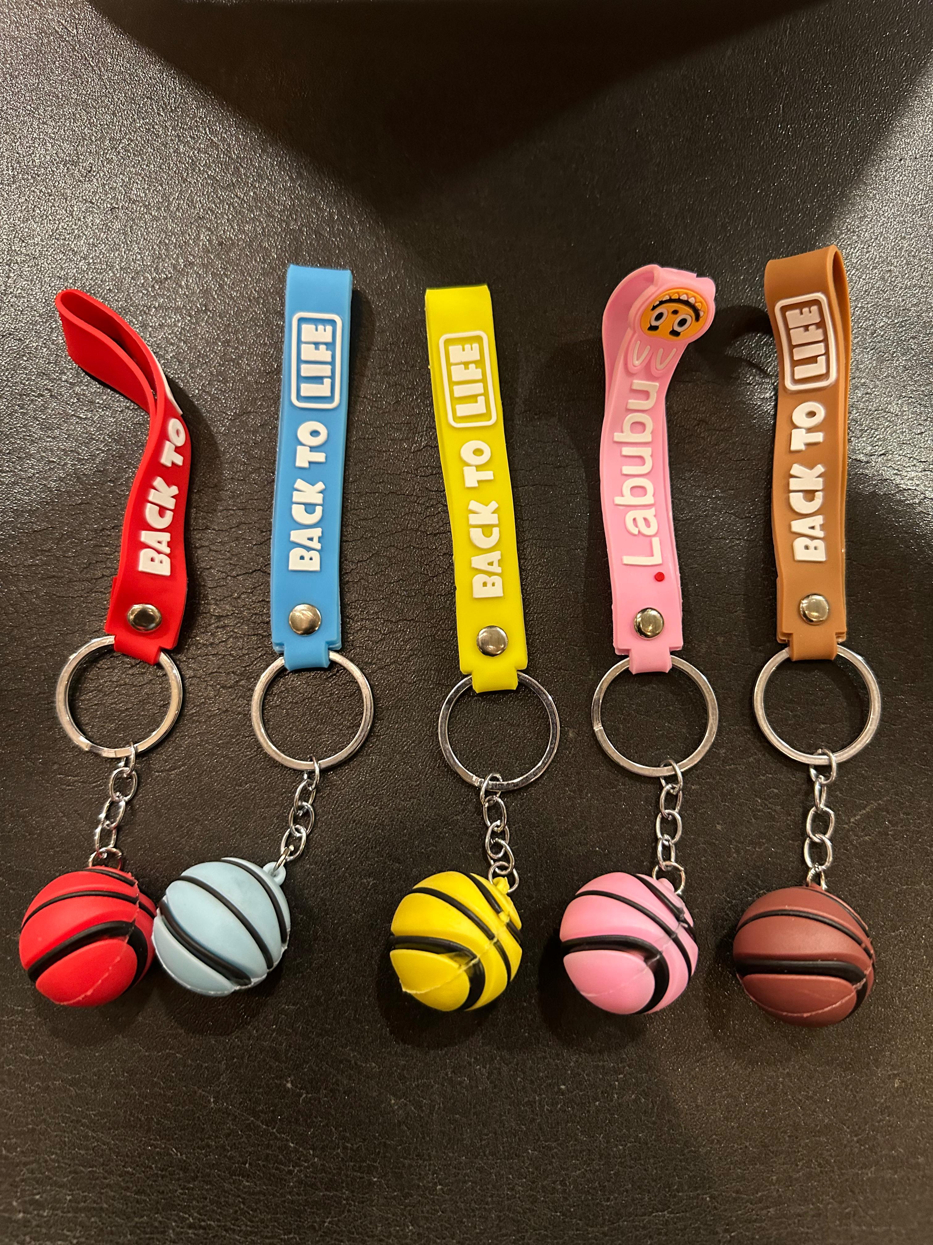 Set Of 3 Cute Anime Keychains, Kawai Cartoon Hanging Keychains, Cute Doll Ornament Keychains