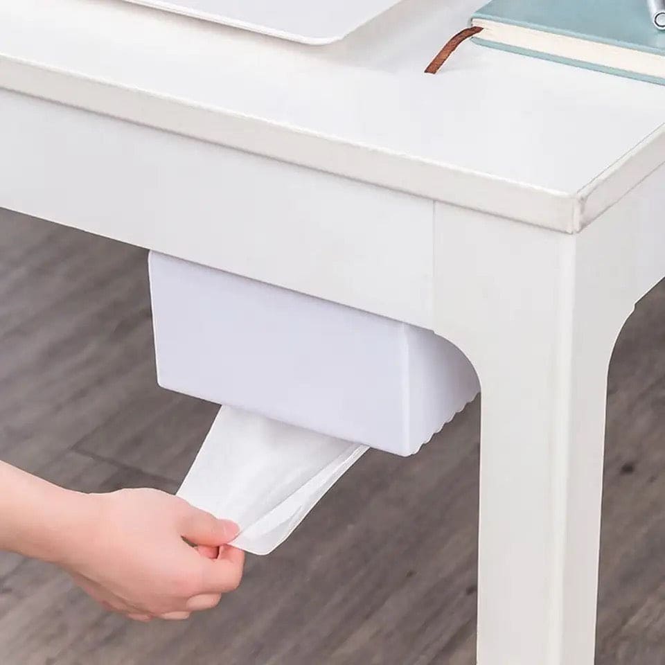 Funky Facial Tissue Box, Wall Mounted Napkin Holder, Self Adhesive Simple Paper Shelf, Nordic Luxury Tissue Box, Rectangular Plastic Tissue Paper Holder, Tissue Storage Box with Storage Shelf, Folded Hand Towel Dispenser