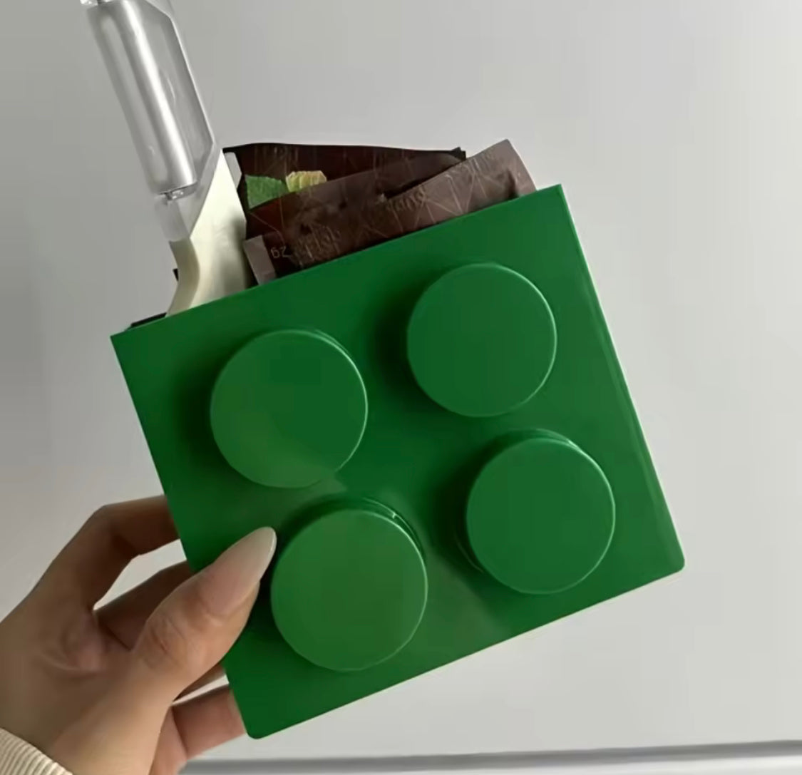 Wall Mounted Building Blocks Sticking Holder, Refrigerator Door Shelf Organizer, Kitchen Fridge Accessories Organizer